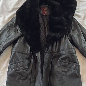 SOLD - DO NOT PURCHASE

Luxurious Black Fur-Trimmed Women's Coat